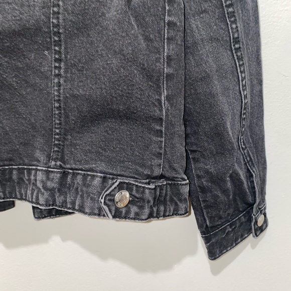 Zara Denim Jacket in washed black size S - Picture 3 of 4